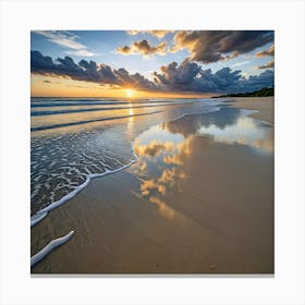 Sunrise At The Beach Canvas Print