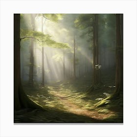 Path In The Woods art print 1 Canvas Print