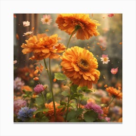 Flowers In The Garden 1 Canvas Print