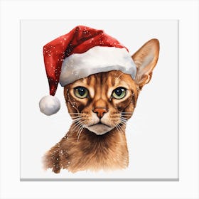 Santa Claus Cat 7 Canvas Print