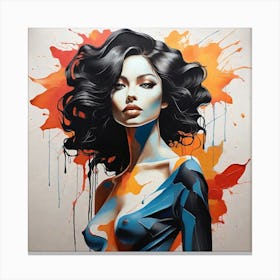 Splatter Girl #1 Art Print Canvas Print