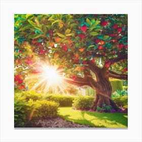 Apple Tree In The Garden Canvas Print