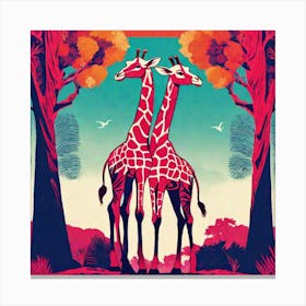 Giraffes Canvas Print