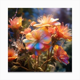 Rainbow Flowers Canvas Print