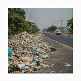 Garbage On The Road 7 Canvas Print