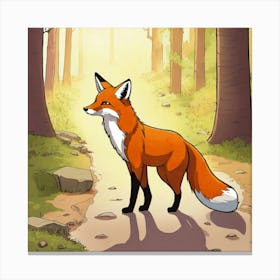 Fox Walking Away (1) Canvas Print