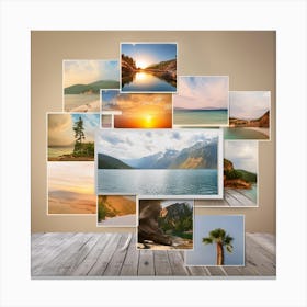 Collage Of Photos Canvas Print