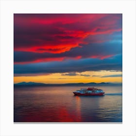 Sunset On The Sea 3 Canvas Print