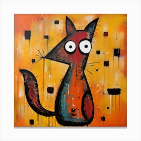 Cat With Big Eyes Canvas Print