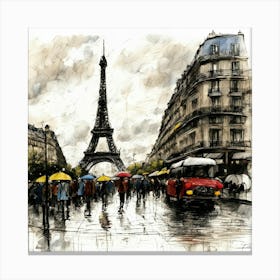 Paris Eiffel Tower 1 Canvas Print