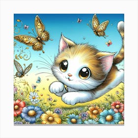 Creative Feline Cat Artwork 83 Canvas Print