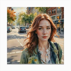 Beautiful Canadian Girl From City Canvas Print