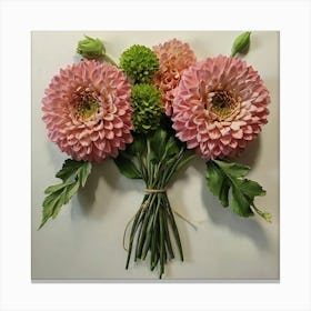 Dahlias Canvas Print