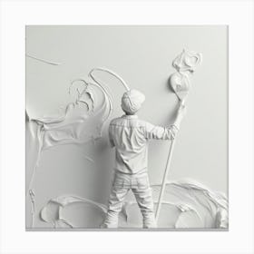 White Painter Canvas Print