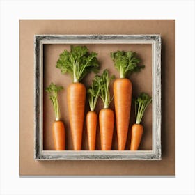 Carrots In A Frame 48 Canvas Print