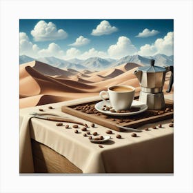 Coffee In The Desert 3 Canvas Print