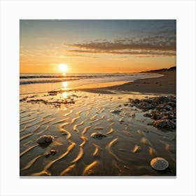 Sunset On The Beach 2 Canvas Print