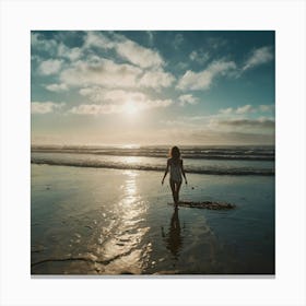 Default Sky Ocean Beach Art 1 Canvas Print