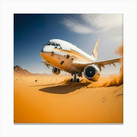 Airplane Desert (3) Canvas Print