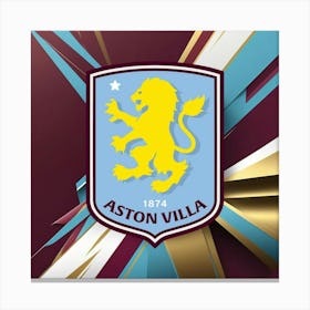 Aston Villa F.C Logo Wall Art 4 Canvas Print