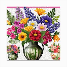 Flowers In A Vase Canvas Print