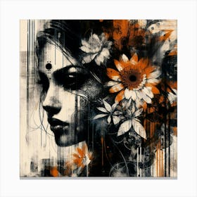 Indian woman Wabi-Sabi Art v2 Canvas Print