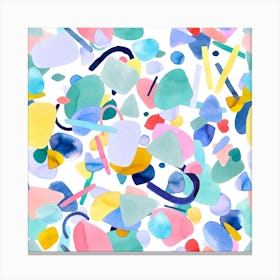Abstract Geometric Shapes Square Canvas Print