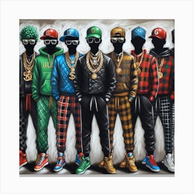 Hip Hop Group Canvas Print