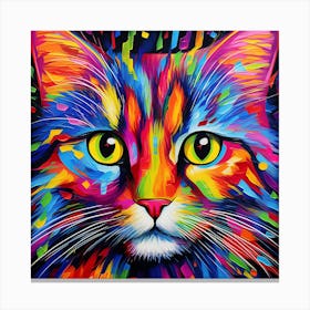 Colorful Cat 2 Canvas Print