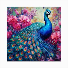 Peacock Painting 1 Canvas Print