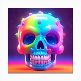 Colorful Skull 5 Canvas Print