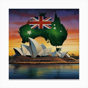 Australian Flag Canvas Print
