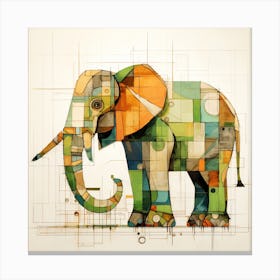 Abstract Elephant 1 Canvas Print