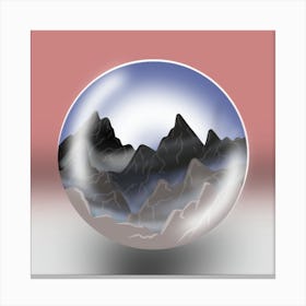 Mountain Sphere Canvas Print