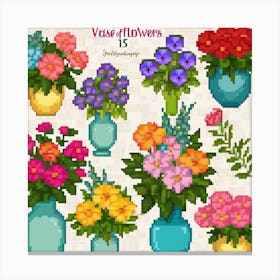 Vases Of Flowers Canvas Print