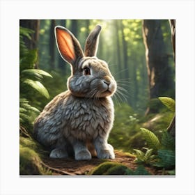 Rabbit In The Forest 86 Canvas Print