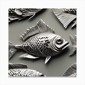 metal fish wall art 4 Canvas Print