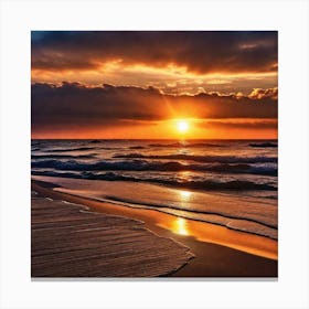 Sunset On The Beach 435 Canvas Print