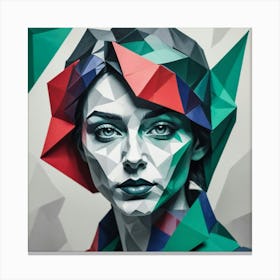 Geometric Portrait Of A Woman Canvas Print