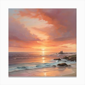 Sunset On The Beach 5 Canvas Print