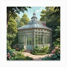 Into The Garden Ai Art Wall Art Design Illustration (29) Canvas Print