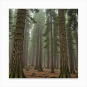 Fog In The Forest Canvas Print