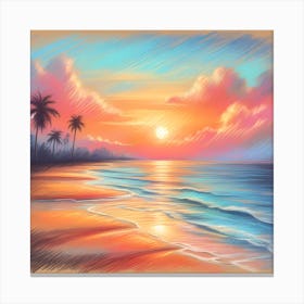 Sunset Painting 1 Canvas Print