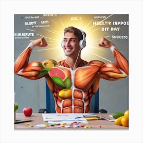 Muscular Man Canvas Print