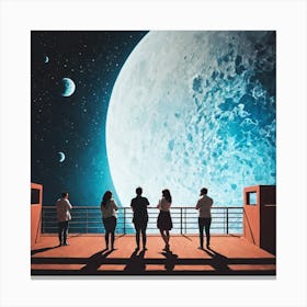 Moon And The Stars 18 Canvas Print