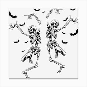 Dance Of Death Macabre Skeleton Heart Skull Halloween 2022 Canvas Print