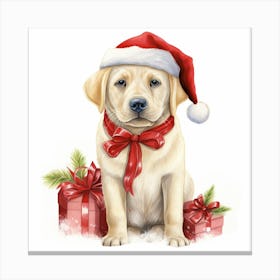 Santa Labrador Canvas Print