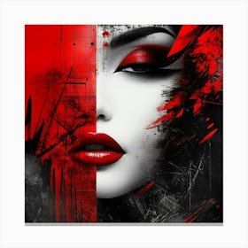 Black And Red 1 Canvas Print