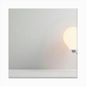 Businessman Holding A Light Bulb Canvas Print