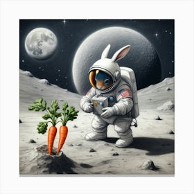 Rabbit On The Moon 10 Canvas Print